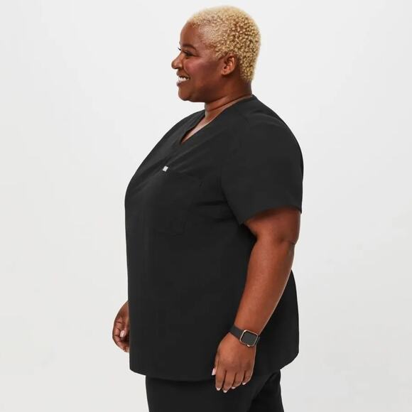 FIGS Black Catarina One-Pocket Scrub Top size 4X - Picture 7 of 11